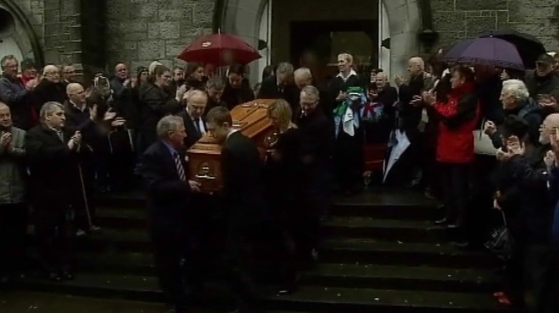 Eamon Deacy's funeral in Galway today