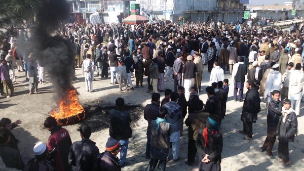 Days of protests followed news that copies of the Koran were burned at NATO's main air base