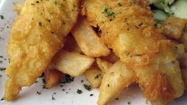 Beer Battered Plaice, Tartare Sauce, Pea Puree