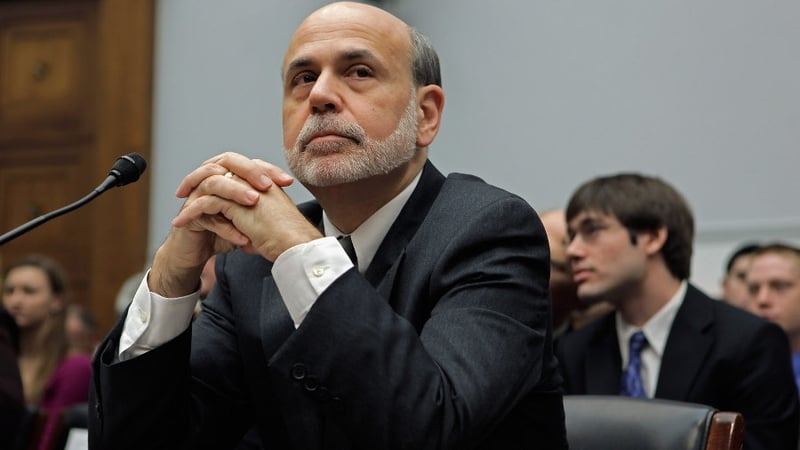 Ben Bernanke said the US economy was showing signs of recovery