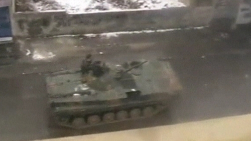 Tanks were dispatched to the area