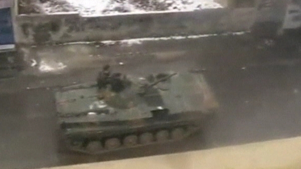 Tanks were dispatched to the area
