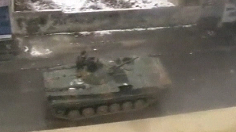 Tanks were dispatched to the area