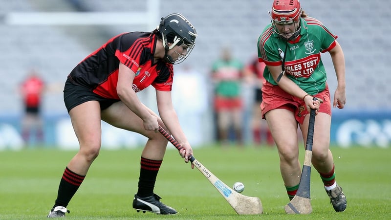 Oulart-The Ballagh's Una Leacy beats Drom &amp; Inch's Therese Shortt to the ball