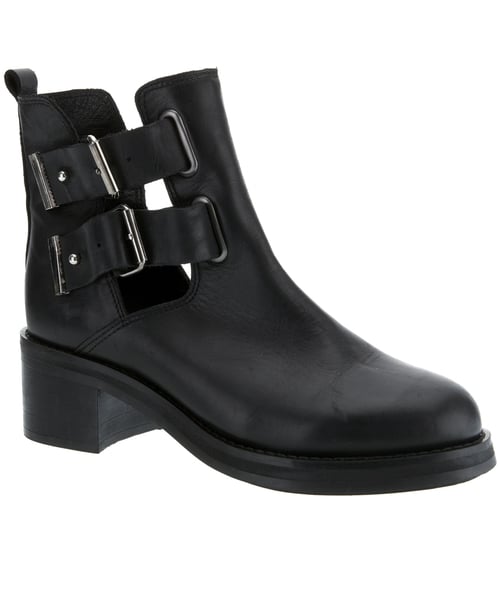 Black leather biker boots, €137 at Topshop