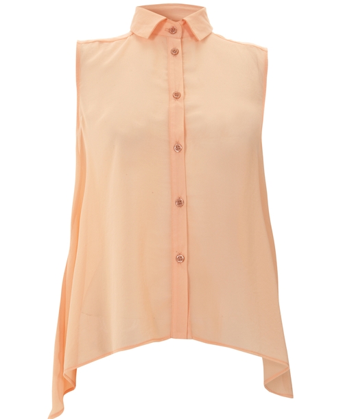 Peach cotton shirt, €43 Topshop
