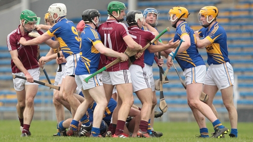 Tempers flared betwen the sides in the first half