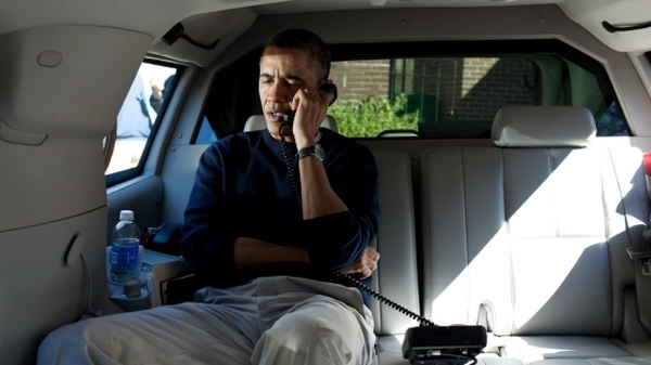 Barack Obama offered his condolences to Afghan President Hamid Karzai (Pic: White House - Pete Souza)
