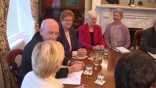 Seán Brady met abuse victims in Armagh