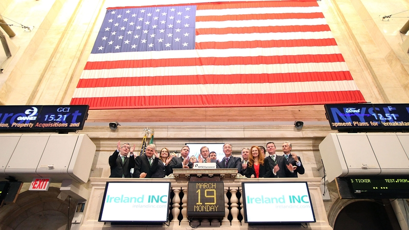 Enda Kenny rings opening bell in New York