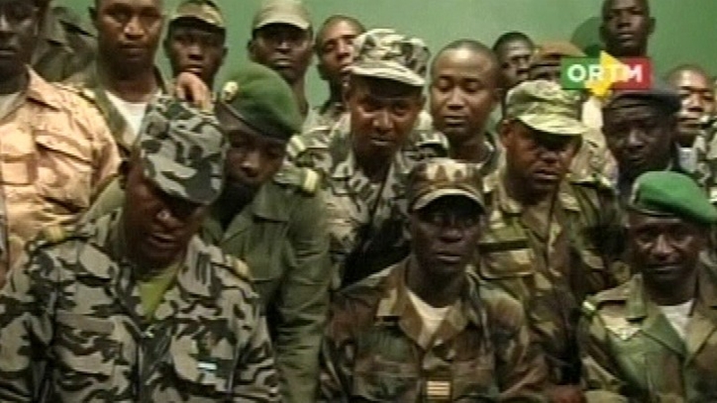 Soldiers appeared on television to make their statement