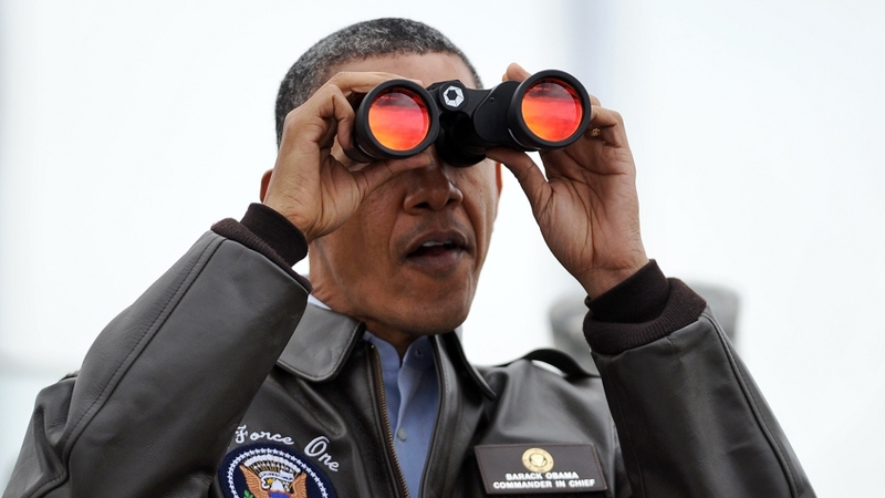 President Obama gets a first-hand look at one of the world's most heavily fortified frontiers