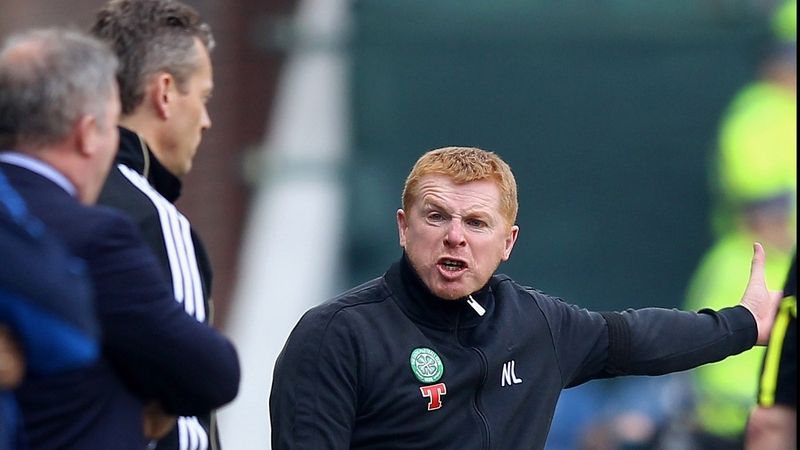 Neil Lennon was sent to the stands by referee Calum Murray