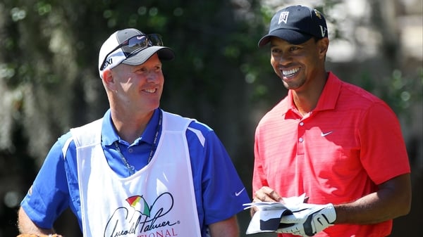 It was all smiles for Tiger Woods and caddie Joe LaCava at the Bay Hill Invitational