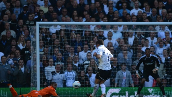 Rafael van der Vaart of Spurs opened the scoring at White Hart Lane after 19 minutes