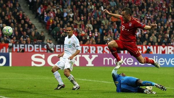 Croatia striker Ivica Olic scores his second goal of the night against Marseille