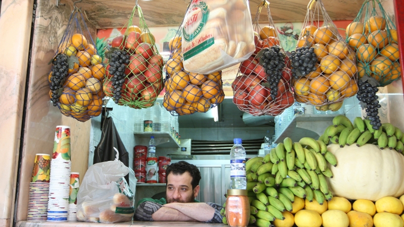 Syrian street traders hope that business will resume now that the ceasefire is in effect