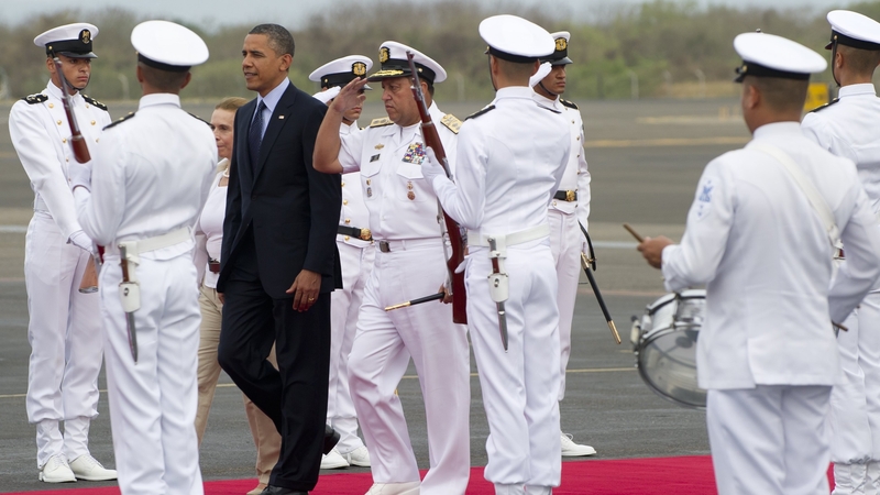Barack Obama is attending the Summit of the Americas in Colombia