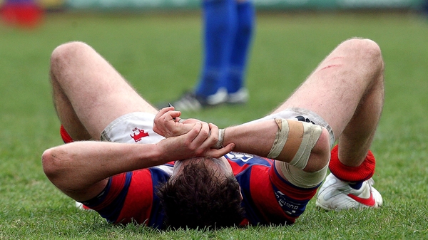 Clontarf's Evan Ryan is devastated after his side's defeat to St Mary's