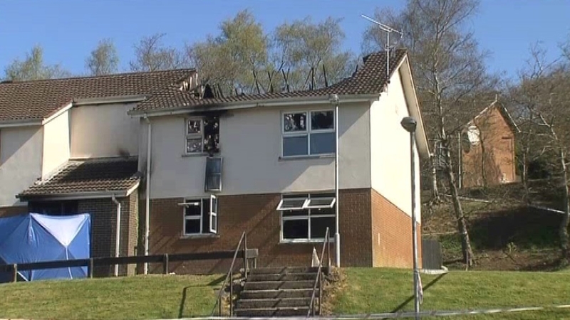 The house at Dunlea Vale was badly damaged in the fire