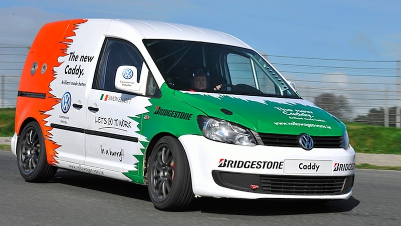 The impressive Volkswagen Caddy Racer matched and surpassed many of the times set by conventional racing cars on the Mondello circuit