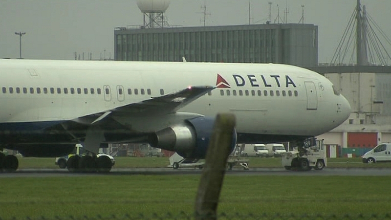 The Delta Airlines flight touched down at Dublin Airport