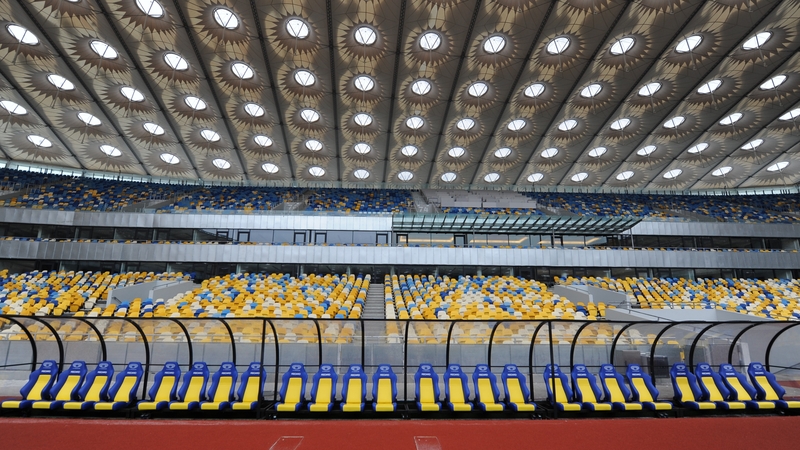 The Olympic Stadium in Kiev which will host the final of Euro 2012 on 1 July