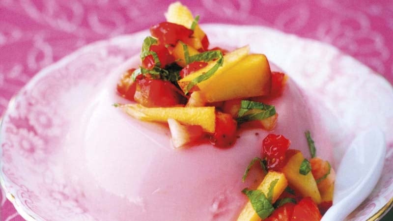 Strawberry Castles with Fruity Salsa