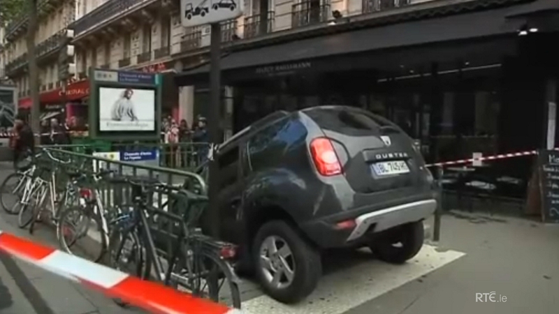 The driver confused the metro entrance with a car park
