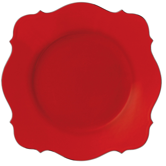 Available in four bold colours (black, blue, red and green) the chargers can be layered to add a splash colour.