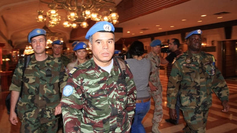 An advance team of UN monitors arrived in Syria this week