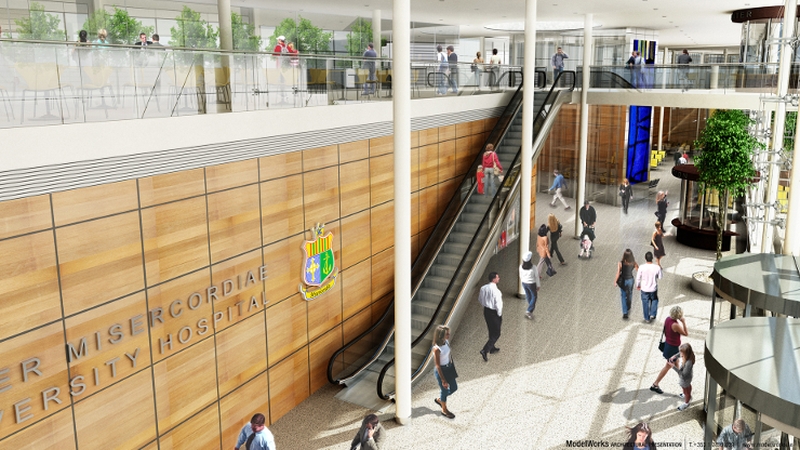 Lobby of new out-patient department in proposed Mater extension