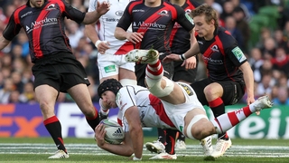 Stephen Ferris makes ground at the Aviva