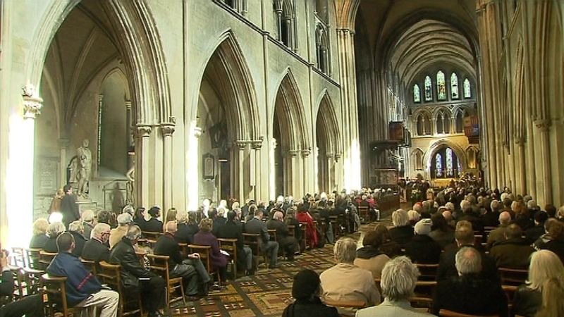 A number of figures from the arts world also attended the service