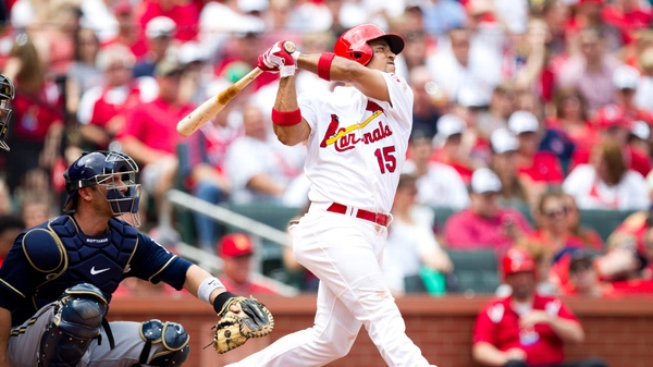 The tent was set up as a bar after the MLB game between St Louis Cardinals and Milwaukee Brewers