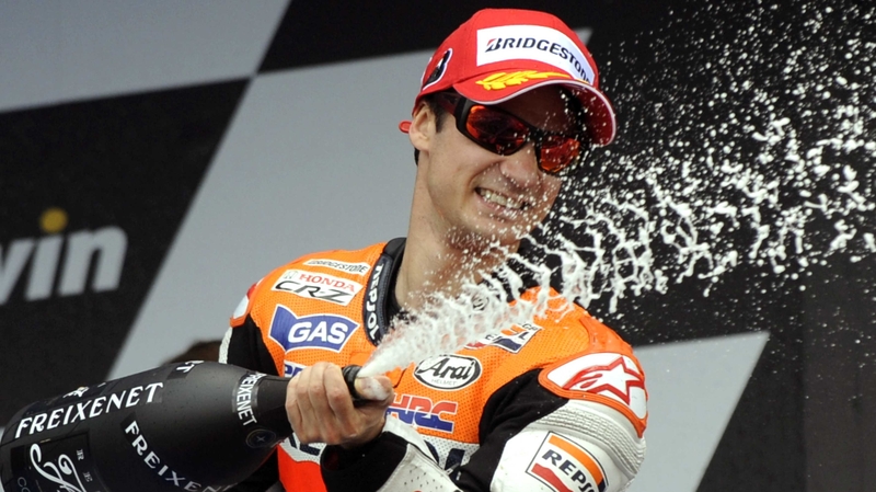 Casey Stoner fought his way up from fifth on the grid to take the Jerez event