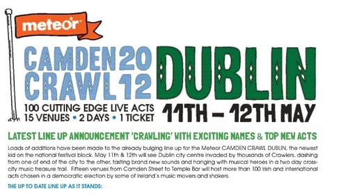 RTÉ 2fm will be broadcasting live from the Camden Crawl