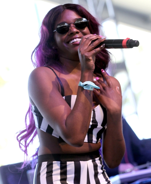 Banks performing at Coachella Music Festival in California last month
