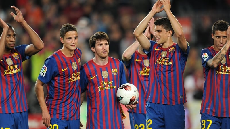 Lionel Messi with another match ball