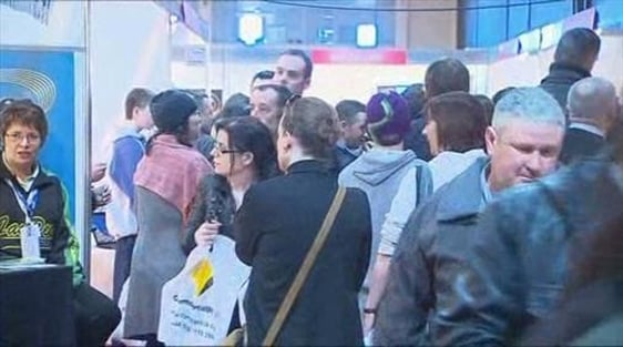 Thousand attend the Working Abroad Expo 2012 at the RDS in Dublin.