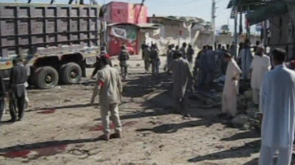 At least three of the dead were policemen, including a senior officer, said an official
