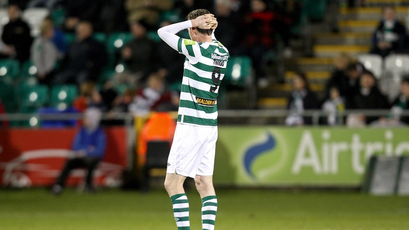 Rovers striker Gary Twigg is devastated at the end of the match