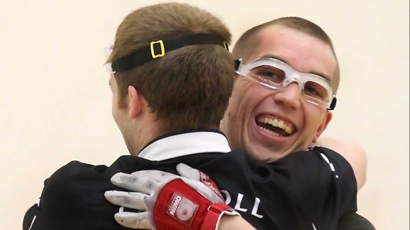 Brian Carroll and Robbie McCarthy celebrate victory