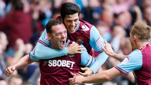 Kevin Nolan settled Hammers nerves with the opener after 15 minutes