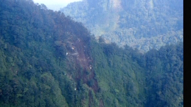 Wreckage spotted near dormant volcano