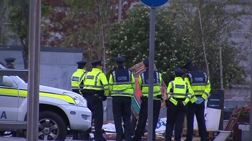 Gardaí moved in to clear the camp early this morning
