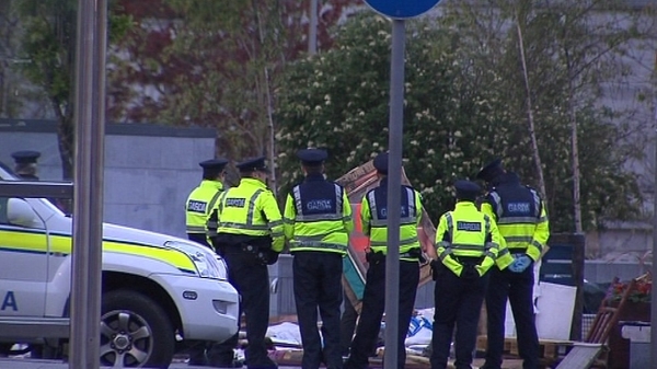 Gardaí moved in to clear the camp early this morning