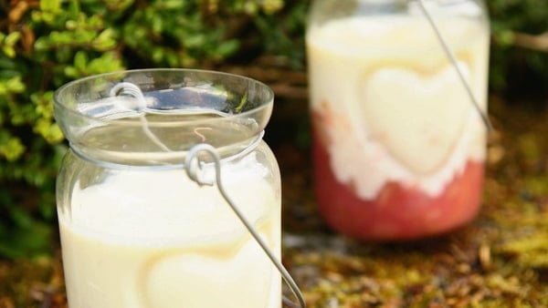 Rhubarb pannacotta