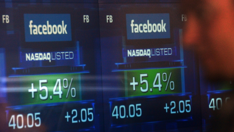 Facebook at opening bell on New York Stock Exchange