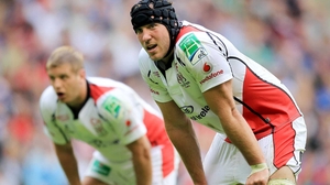 Stephen Ferris is dejected at the end of the 28-point defeat